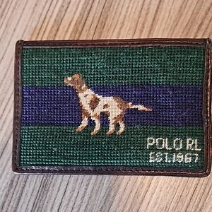 Polo by Ralph Lauren Green and Blue Dog Wallet